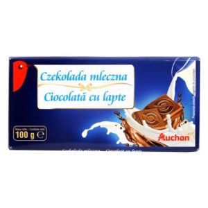 Auchan - czekolada mleczna masa kakaowa minimum 30%