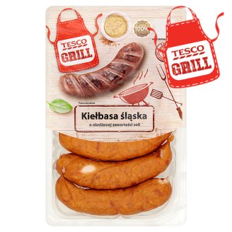 Tesco Grill Kiełbasa śląska o obniżonej zawartości soli 