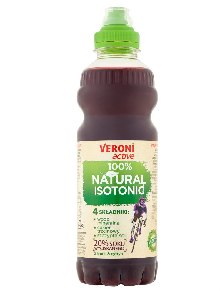 VERONI ACTIVE 100% Natural Isotonic Napój izotoniczny niegazowany aroniowo-cytrynowy