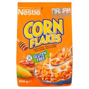 Nestlé Corn Flakes Miód i orzeszki Płatki śniadaniowe z miodem i orzeszkami 450 g