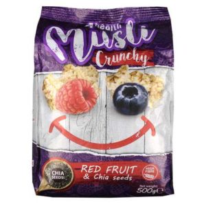 4Health Musli - Crunchy Red Fruit chrupiące musli z nasionami chia i mieszanką owoców