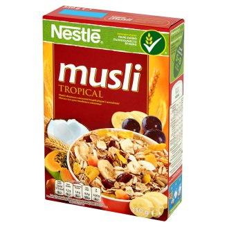 Nestlé Musli Tropical Płatki zbożowe z owocami tropikalnymi i orzechami 350 g