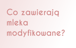 mleka modyfikowane