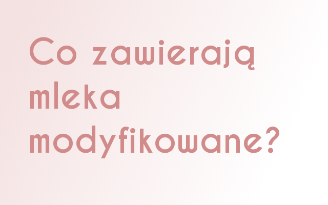 mleka modyfikowane
