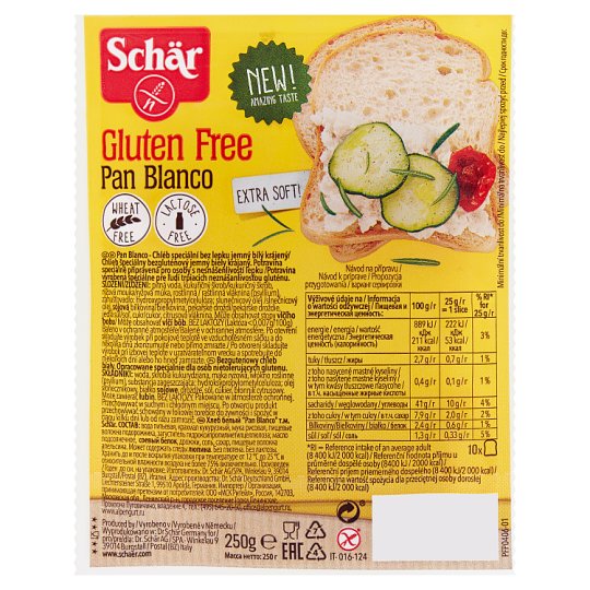 Schär Bezglutenowy chleb biały 250 g