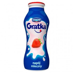 Gratka Napój mleczny o smaku truskawkowym 170 g
