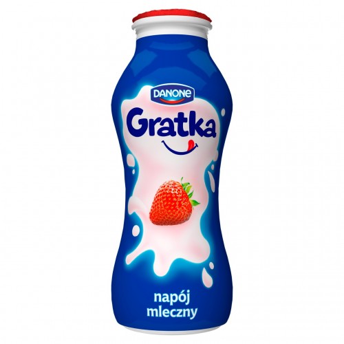 Gratka Napój mleczny o smaku truskawkowym 170 g