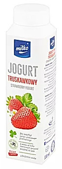 milko jogurt truskawkowy