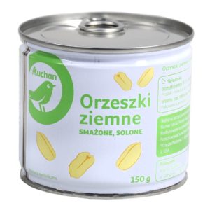 Auchan - orzeszki ziemne smażone, solone