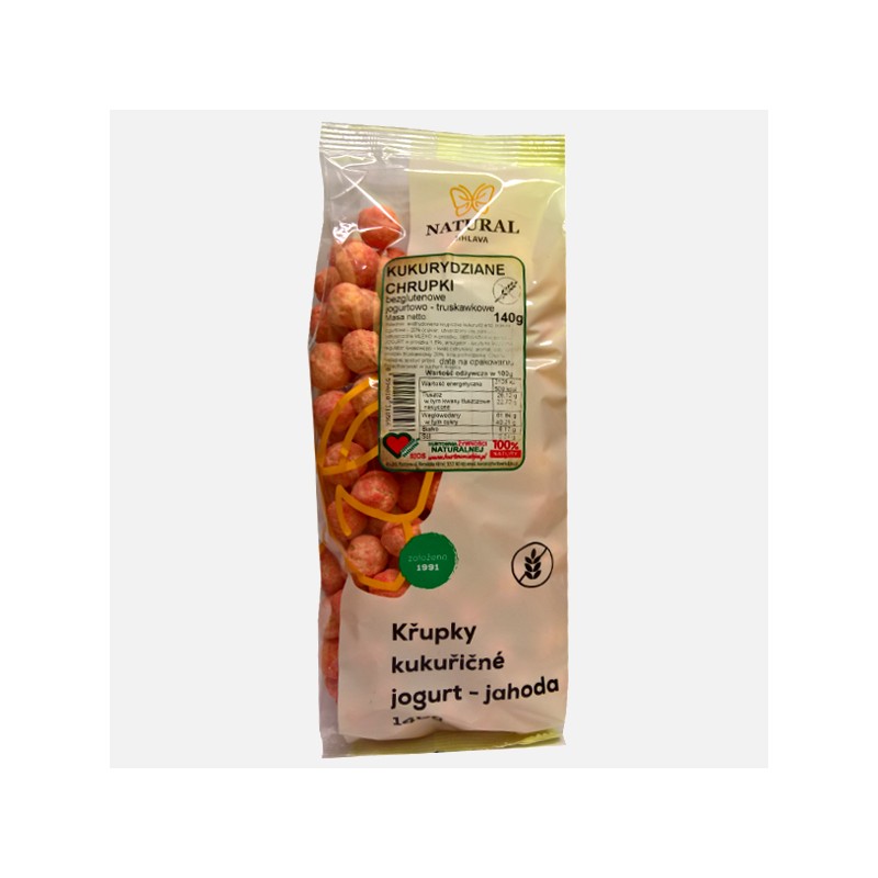 CHRUPKI KUKURYDZIANE JOGURTOWO - TRUSKAWKOWE 140g